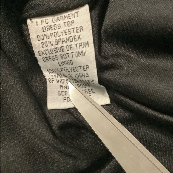 R&M‎ Richards Black Sequin Trim Chiffon Draped Sleeveless NWOT size 14 fairy - Picture 9 of 10